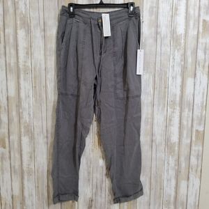 Young Fabulous & Broke Women's   New Sz. M Grey Pleated Front Tencel Pants